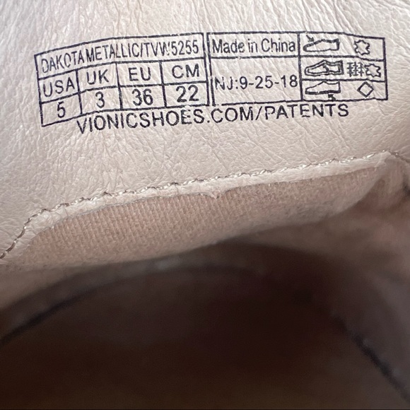 Vionic Splendid Dakota Bronze Metallic leather mules slides size 5 - Picture 14 of 15